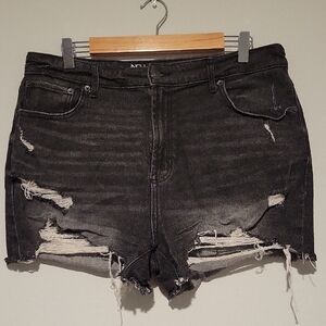 No Boundries Black Distressed Denim Shorts